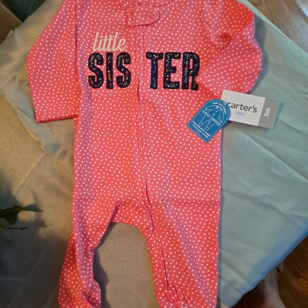NWT 3 mo. "Little Sister" sleeper